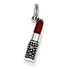 Sterling Silver 5/8in Enameled Lipstick Charm