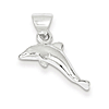 Sterling Silver 1/2in 3-D Dolphin Charm