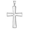 Sterling Silver 2in Hollow Cross Pendant