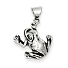 Sterling Silver Antiqued Frog Charm