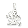 Sterling Silver 5/8in Dragon Charm