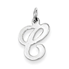 Sterling Silver Stamped C Charm
