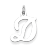 Sterling Silver Stamped D Charm