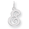 Sterling Silver Stamped E Charm