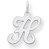Sterling Silver Stamped Initial H Charm