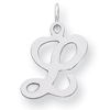 Sterling Silver Stamped Initial L Charm