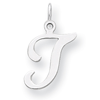 Sterling Silver Stamped Initial T
