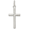 Sterling Silver 1in Hollow Cross Pendant