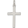 Sterling Silver Smooth Cross Pendant 3/4in