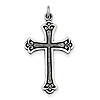 Sterling Silver 1 1/4in Antiqued Cross Pendant