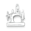 Sterling Silver 3-D Sewing Machine Charm 1/2in