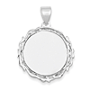 Sterling Silver Round Pendant with Fancy Border 1in