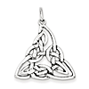 Sterling Silver 1in Triangular Celtic Knot Charm