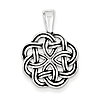 Sterling Silver 3/4in Antiqued Celtic Pendant