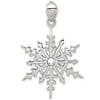 Sterling Silver Snowflake Pendant with Crystal