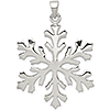 Sterling Silver Snowflake Pendant 1 1/4in