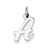 Sterling Silver Small Script Initial A Charm