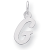 Sterling Silver Small Script Intial G Charm
