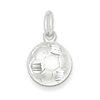 Sterling Silver Diamond Cut Soccer Ball Charm