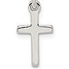 Sterling Silver 1/2in Polished Latin Cross Charm