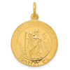 24k Gold-plated Sterling Silver St. Christopher Medal 3/4in