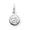 Sterling Silver 5/16in Round Raphael Angel Charm