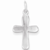 Sterling Silver Polished Rounded Cross Charm