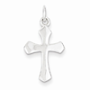 Sterling Silver 3/4in Flat Passion Cross Charm