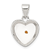 Sterling Silver Small Mustard Seed Heart Pendant