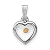 Sterling Silver Tiny Mustard Seed Heart Pendant