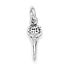 Sterling Silver Golf Ball And Tee Charm 1/2in