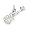 Sterling Silver Polished Electric Guitar Charm