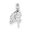 Sterling Silver 3/8in Ballerina with Shoe Charm