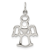 Sterling Silver Angel with Heart Charm 5/8in