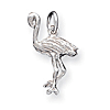 Sterling Silver 3/4in Flamingo Charm