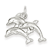 Sterling Silver Three Dolphins Charm