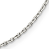 Sterling Silver 2mm Beveled Oval Cable Chain