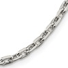 Sterling Silver 3.95mm Beveled Oval Cable Chain