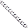 Sterling Silver Curb Link Bracelet 9mm