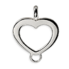 Sterling Silver Heart Shaped Charm Carrier Pendant