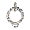 Sterling Silver CZ Charm Holder Pendant