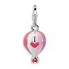 Sterling Silver 3-D Enameled Hot Air Balloon Charm