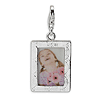 Sterling Silver Picture Frame with Lobster Clasp Charm