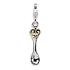 Sterling Silver Gold-plated 3-D Spoon Charm