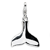 Sterling Silver Polished Whale Tail Charm