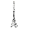Sterling Silver Eiffel Tower Charm with Lobster Clasp