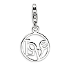 Sterling Silver Love in Circle Charm