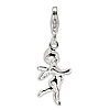 Sterling Silver 3-D Angel Charm with Lobster Clasp
