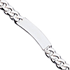 8in x 3/8in Curb ID Bracelet - Sterling Silver