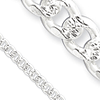 Sterling Silver 7mm Pave Curb Chain